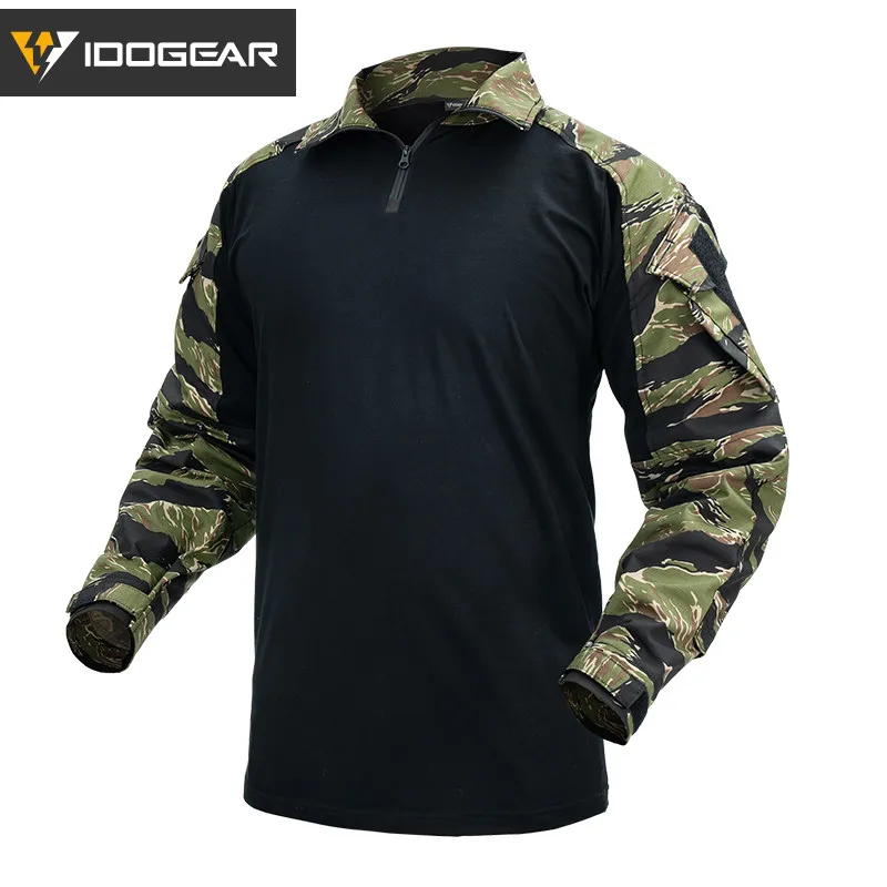 Camisa camuflada estilo G3 en entorno arena