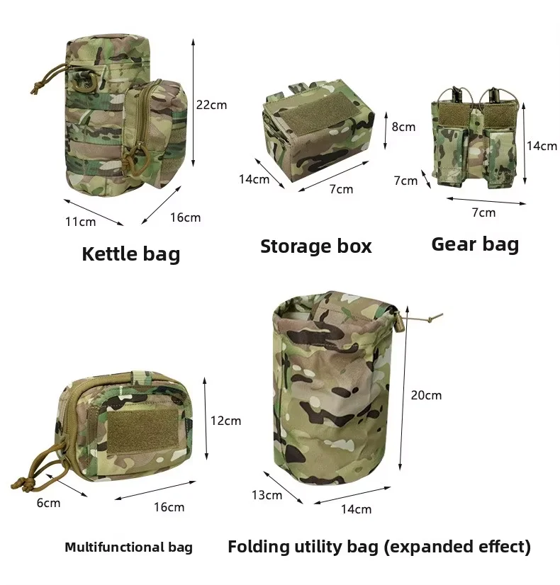 Cinturón táctico nylon para airsoft de combate con bolsa cargadores - imagen 3