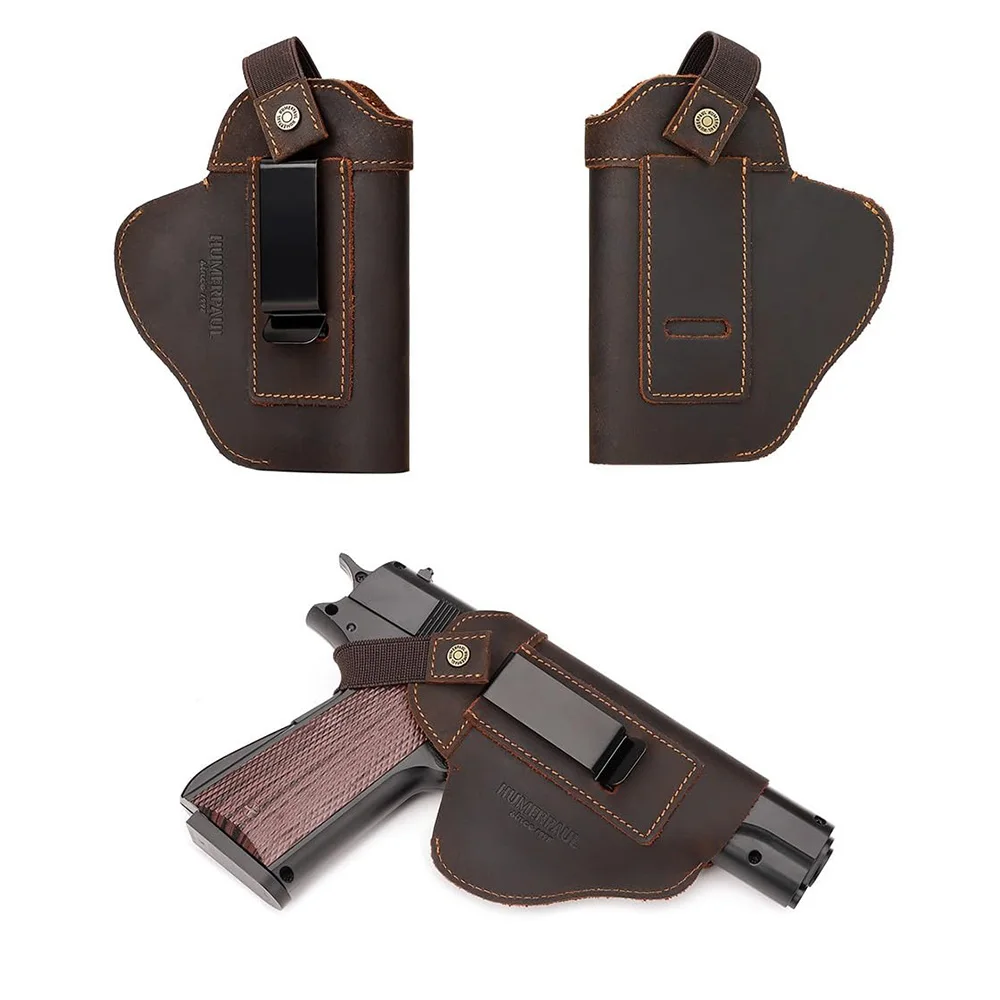 Funda táctica de pistola IWB/OWB de cuero compacta ambidiestra - imagen 4