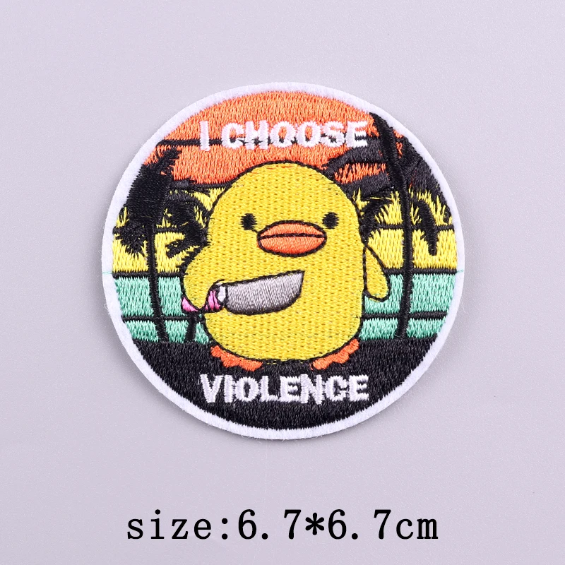 Parche bordado pato amarillo táctico – Planchar o coser - imagen 4