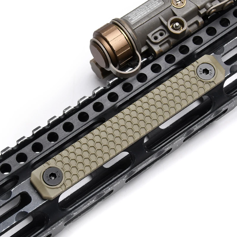Cubiertas de riel M-LOK impresas 3D antideslizantes Airsoft negro - imagen 3