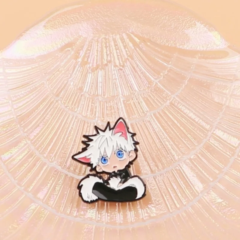 Pin metálico esmaltado gato – Broche táctico para mochila - imagen 3
