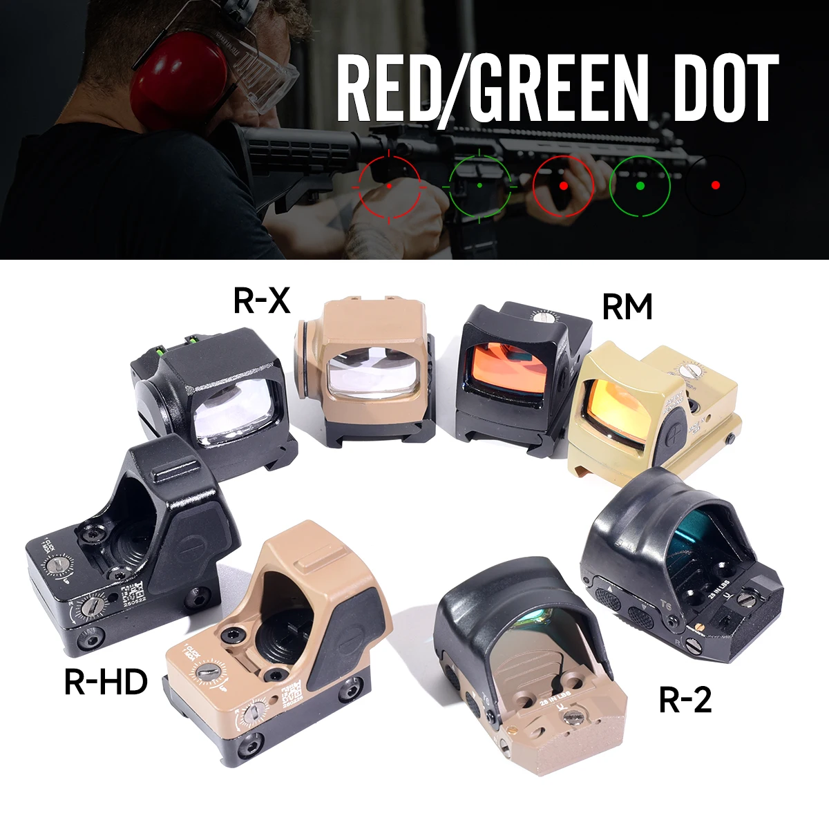 Mira reflex punto rojo para riel Picatinny compacta - imagen 5