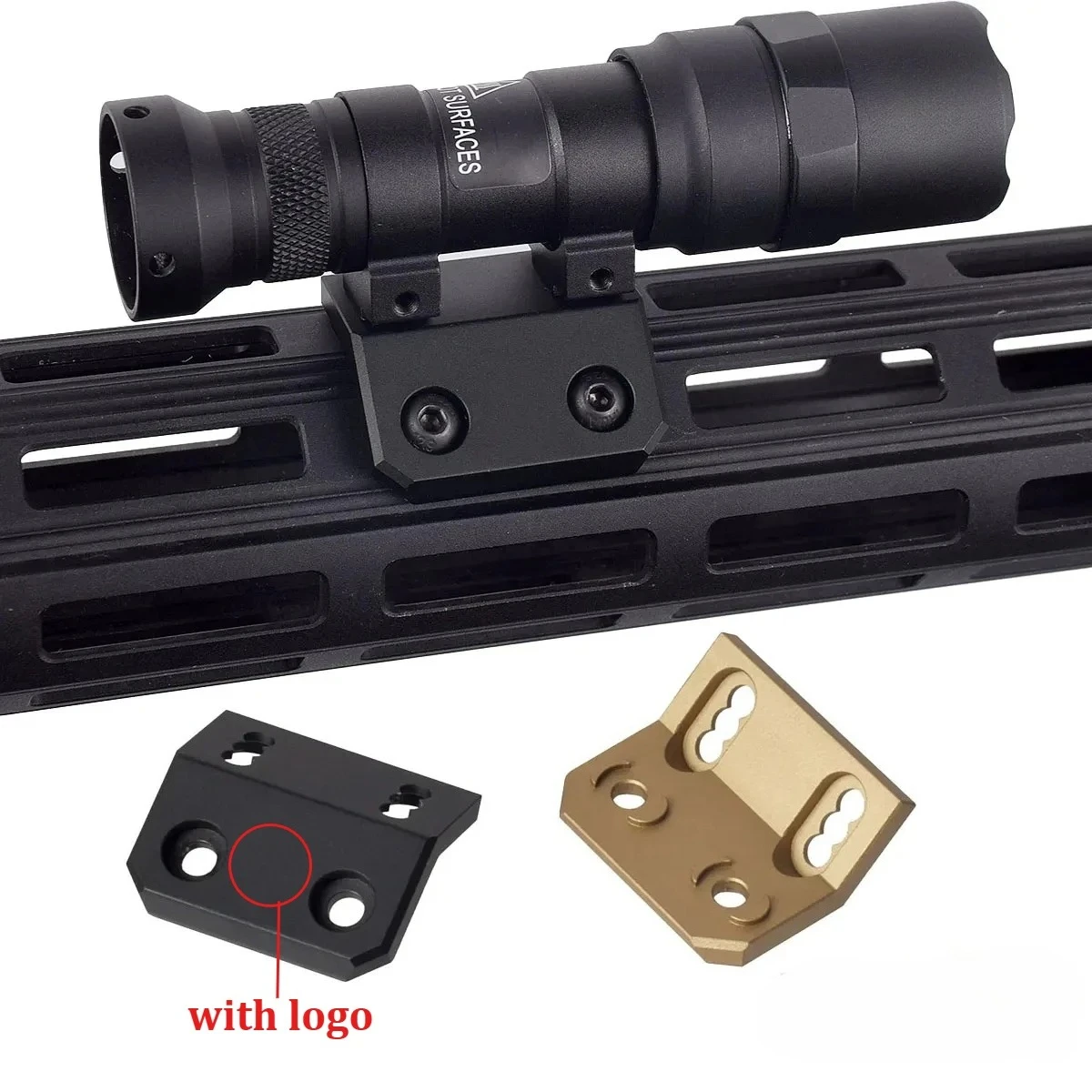 Base lateral Scout Light Surefire M300 M600 M-LOK KeyMod Picatinny - imagen 4