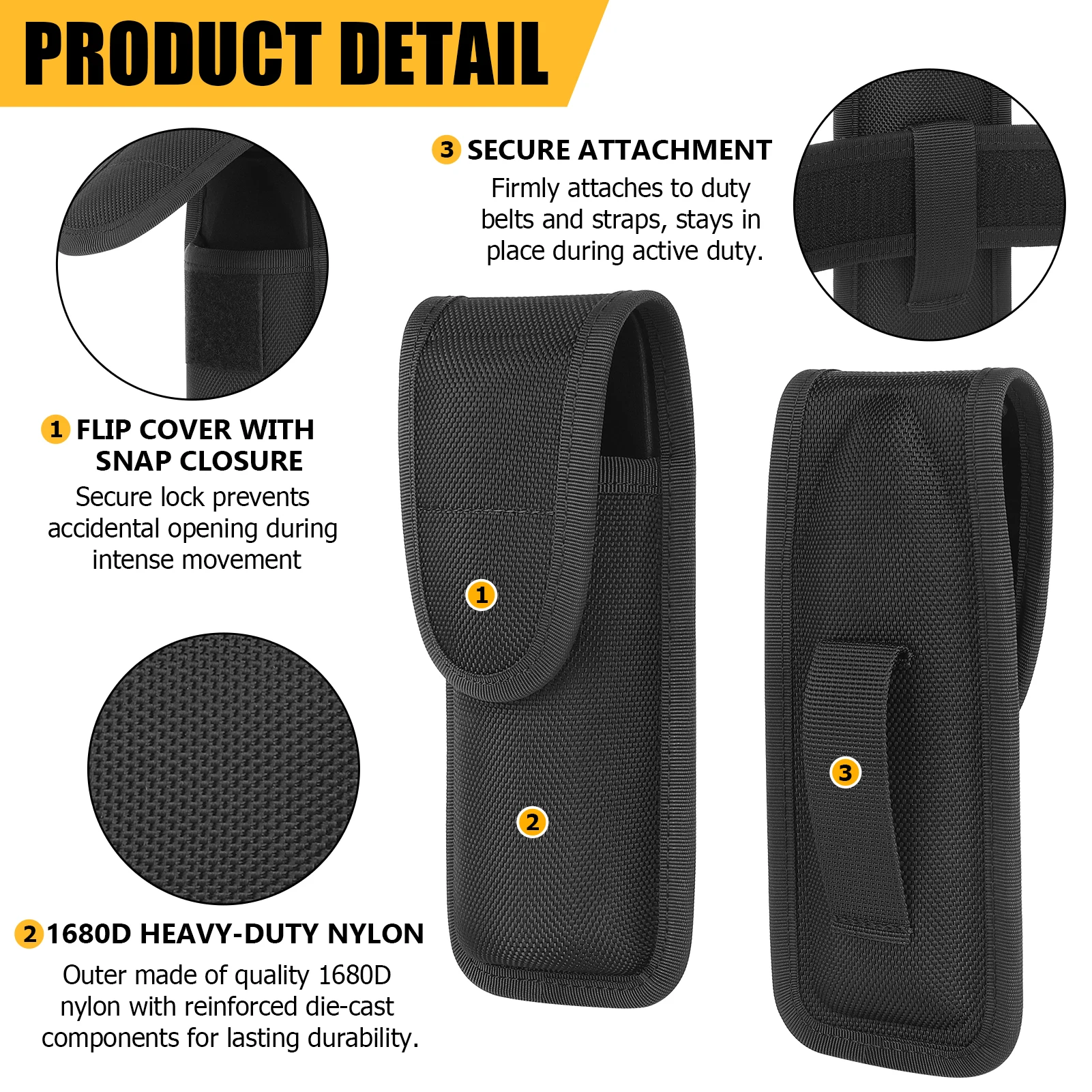 Funda táctica KRYDEX MK4 para gas pimienta, bolsa nylon exterior - imagen 4