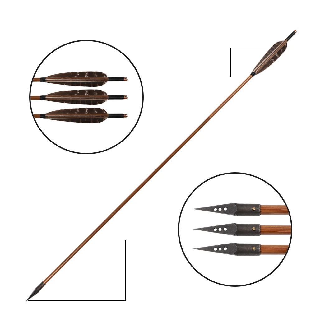 Flechas de bambú para arco recurvo y tiro tradicional - imagen 3