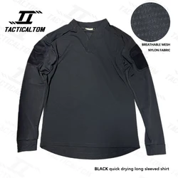 Tom vs Camiseta táctica manga larga de secado rápido cuello en V