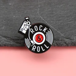 Broche insignia disco vinilo retro colores para bolso