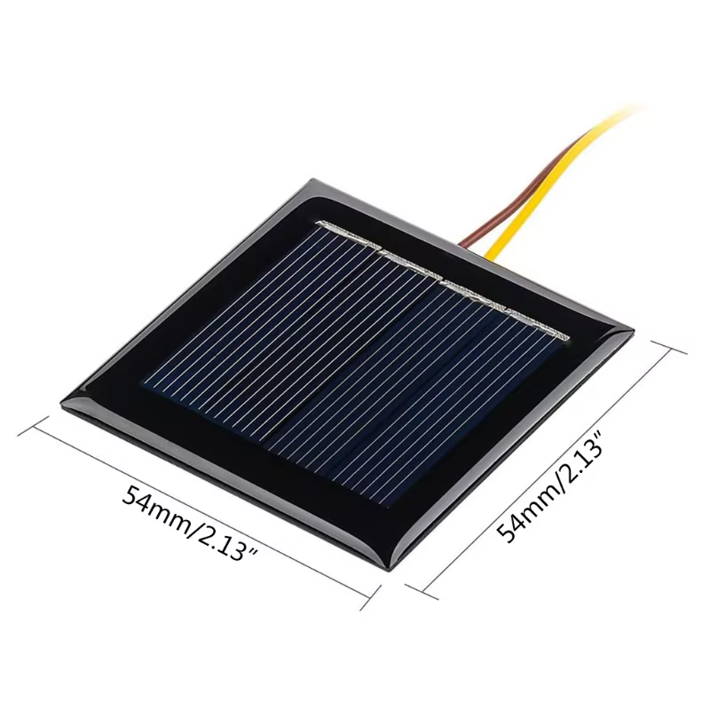 Panel solar fotovoltaico para proyectos, con cables y resina epoxi