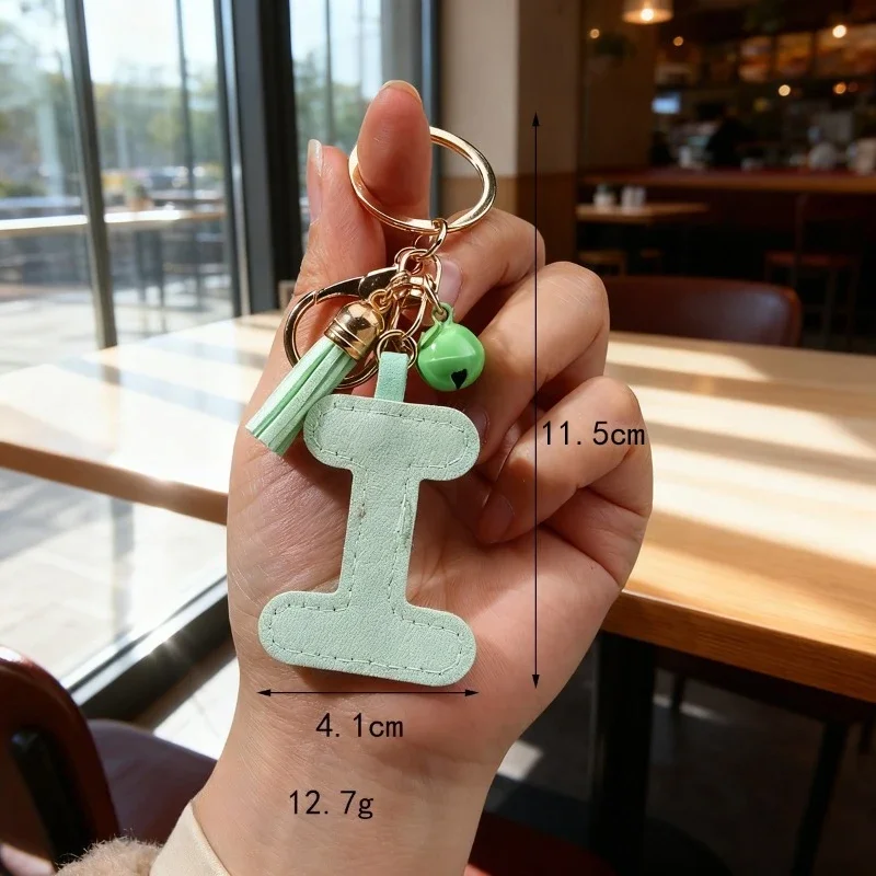 Llavero letras alfabeto en cuero PU colorido para bolsos y equipaje - imagen 5
