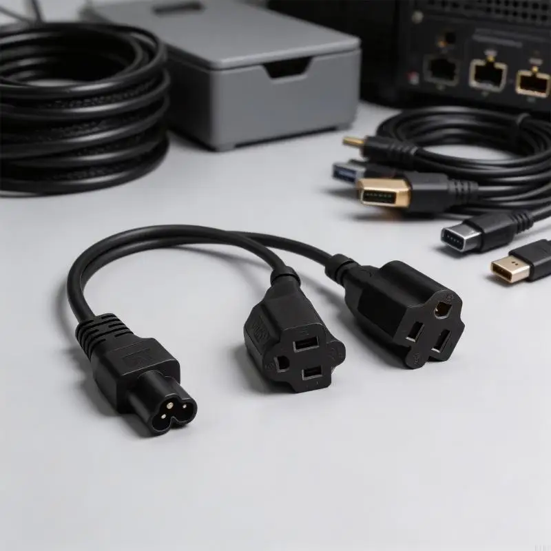 Adaptador cable bifurcador IEC320 a NEMA 5-15R para enchufes - imagen 5