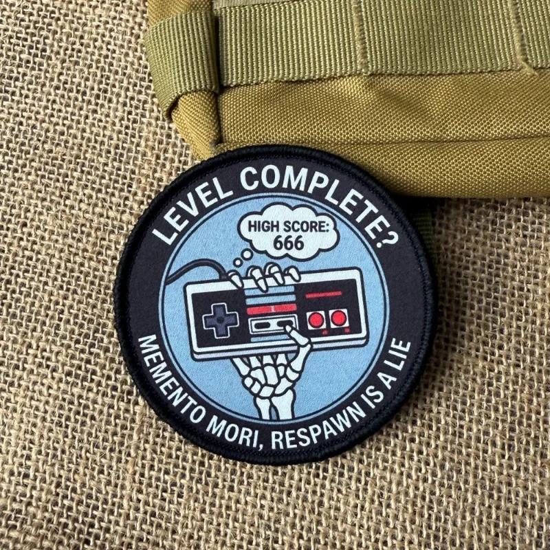 Parche táctico gaming esqueleto controlador – Velcro para mochila y brazaletes militares