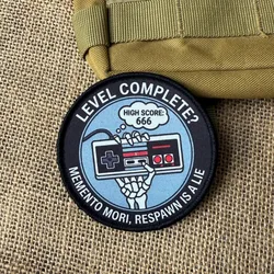Parche táctico gaming esqueleto controlador – Velcro para mochila y brazaletes militares