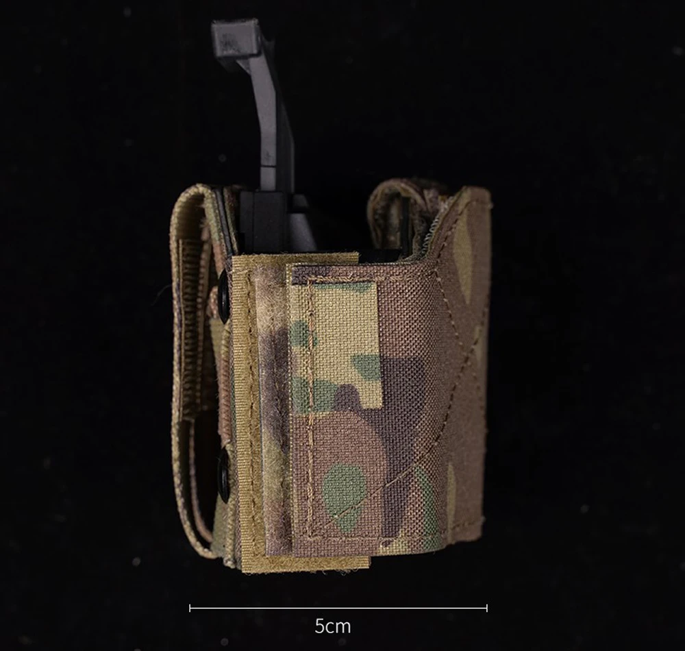 Vista de la funda plegada/compacta para transporte