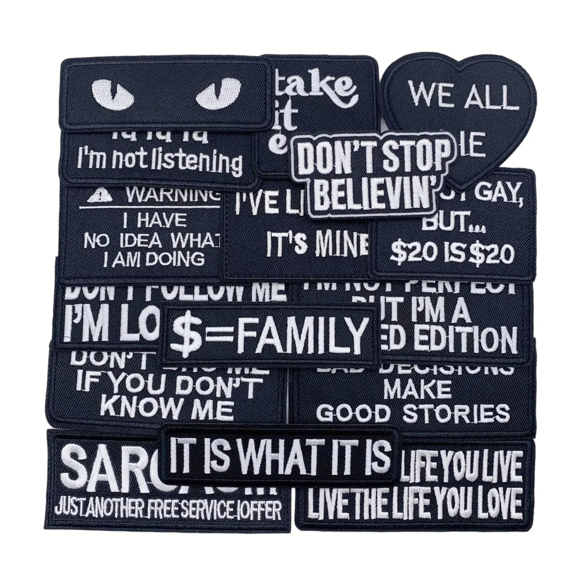 Parches termoadhesivos bordados con frases divertidas para ropa - imagen 2
