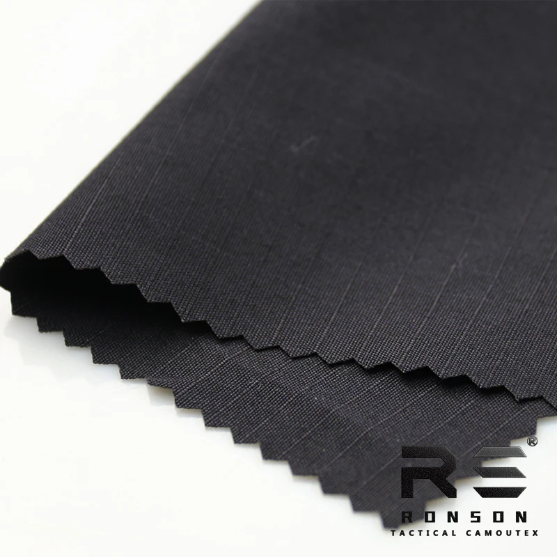 Tela táctica NYCO ripstop negro a cuadros para uniformes - imagen 4