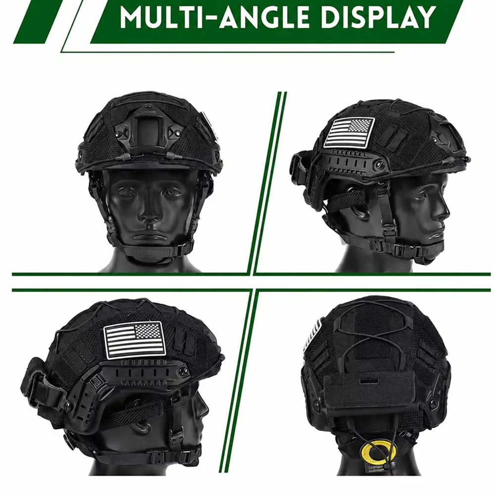 FAST Casco táctico ajustable con funda y bolsa de contrapeso - imagen 5