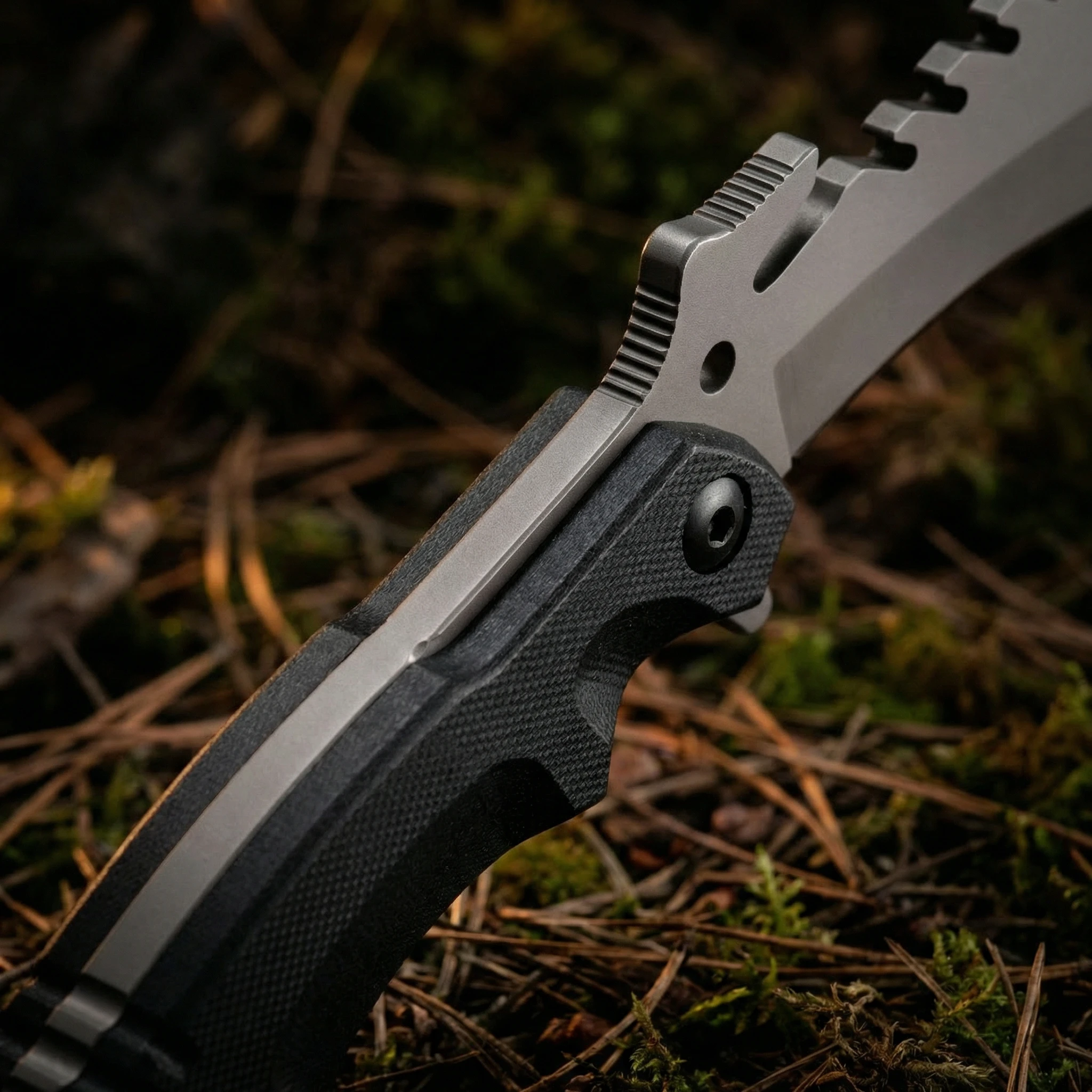 Cuchillo hoja fija táctico para exteriores con funda de emergencia - imagen 4