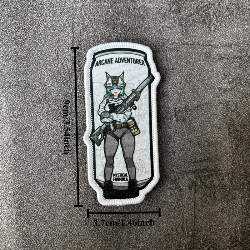 Parche táctico moral chica militar con velcro para mochila y brazalete - imagen 2