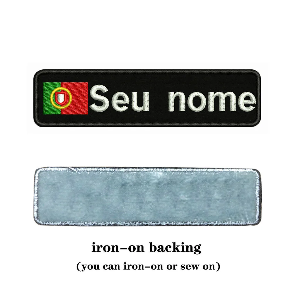 Parche bordado bandera Portugal nombre – Insignia termoactivable - imagen 3