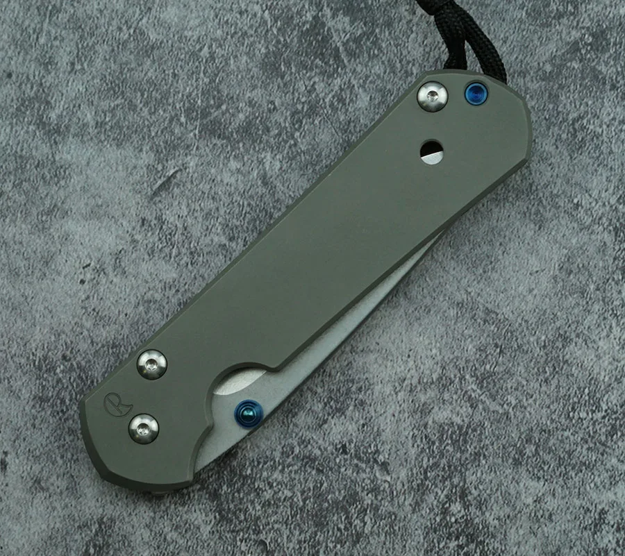 Sakura Cuchillo plegable EDC hoja de acero y mango titanio - imagen 5