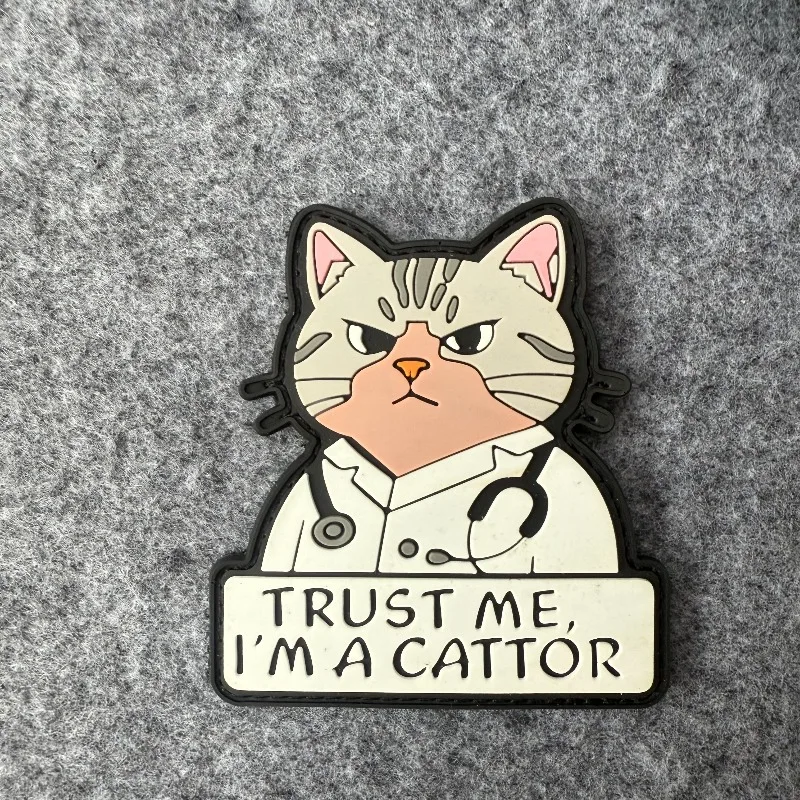 Parche táctico de PVC con gancho y bucle gato veterinario mochila - imagen 5