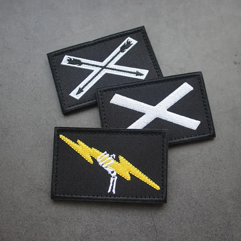 Parche bordado réplica insignia en X para mochila táctica - imagen 4
