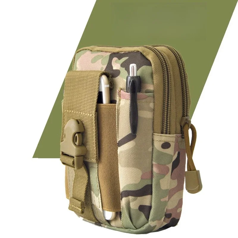 Riñonera táctica MOLLE con cinturón, bolsillo pequeño para hombre