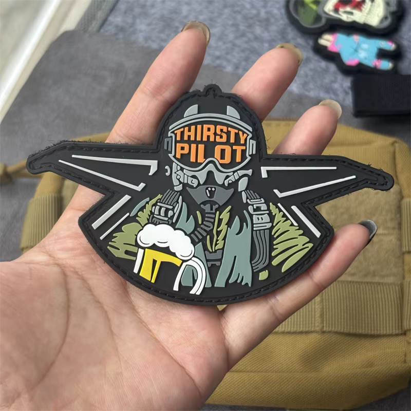Thirsty Pilot Air Force Parche PVC 3D - Insignia táctica - imagen 5