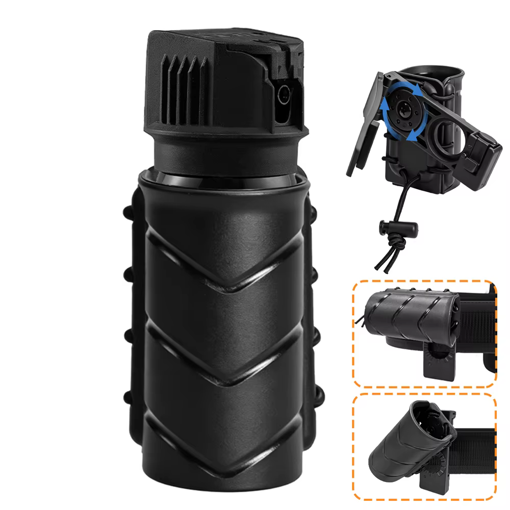 Funda táctica MOLLE spray de pimienta con clip y tapa superior - imagen 3