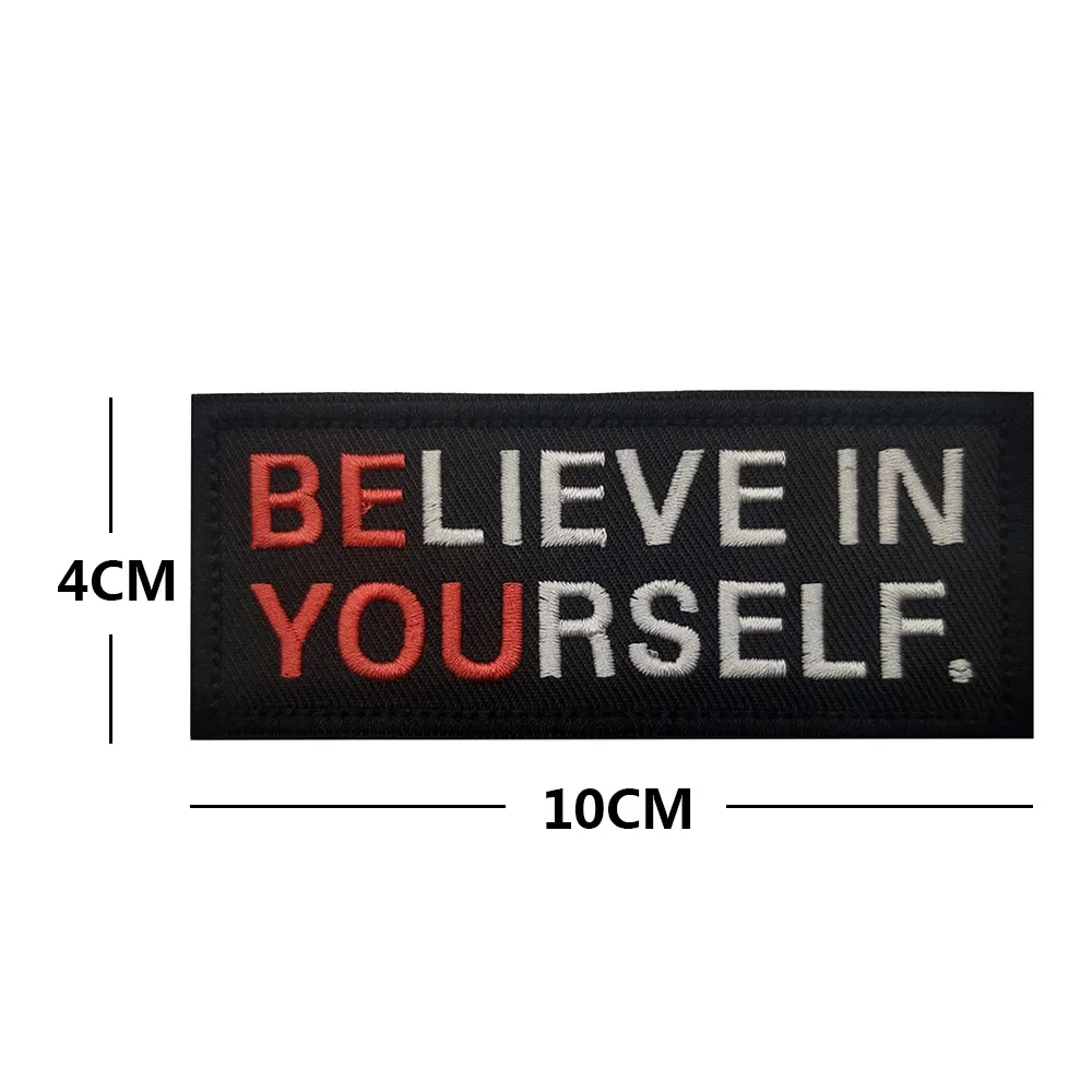 Parche bordado táctico motivacional Suerte y fe para hombro - imagen 3