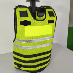 Chaleco táctico amarillo exterior forro transpirable y bolsa interna