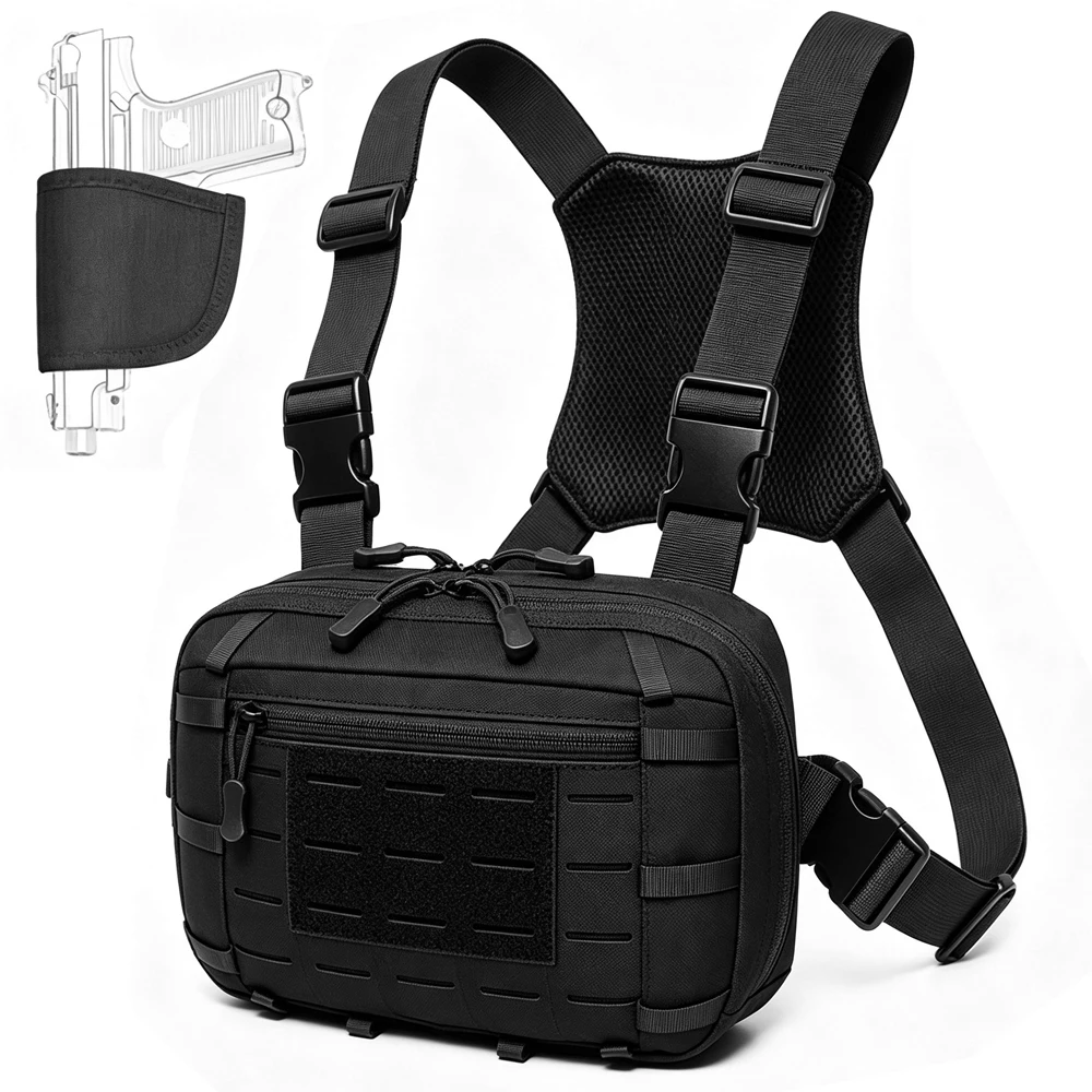 Bolsa Táctica Pecho EDC Portación Oculta Pistola MOLLE Caza - imagen 5