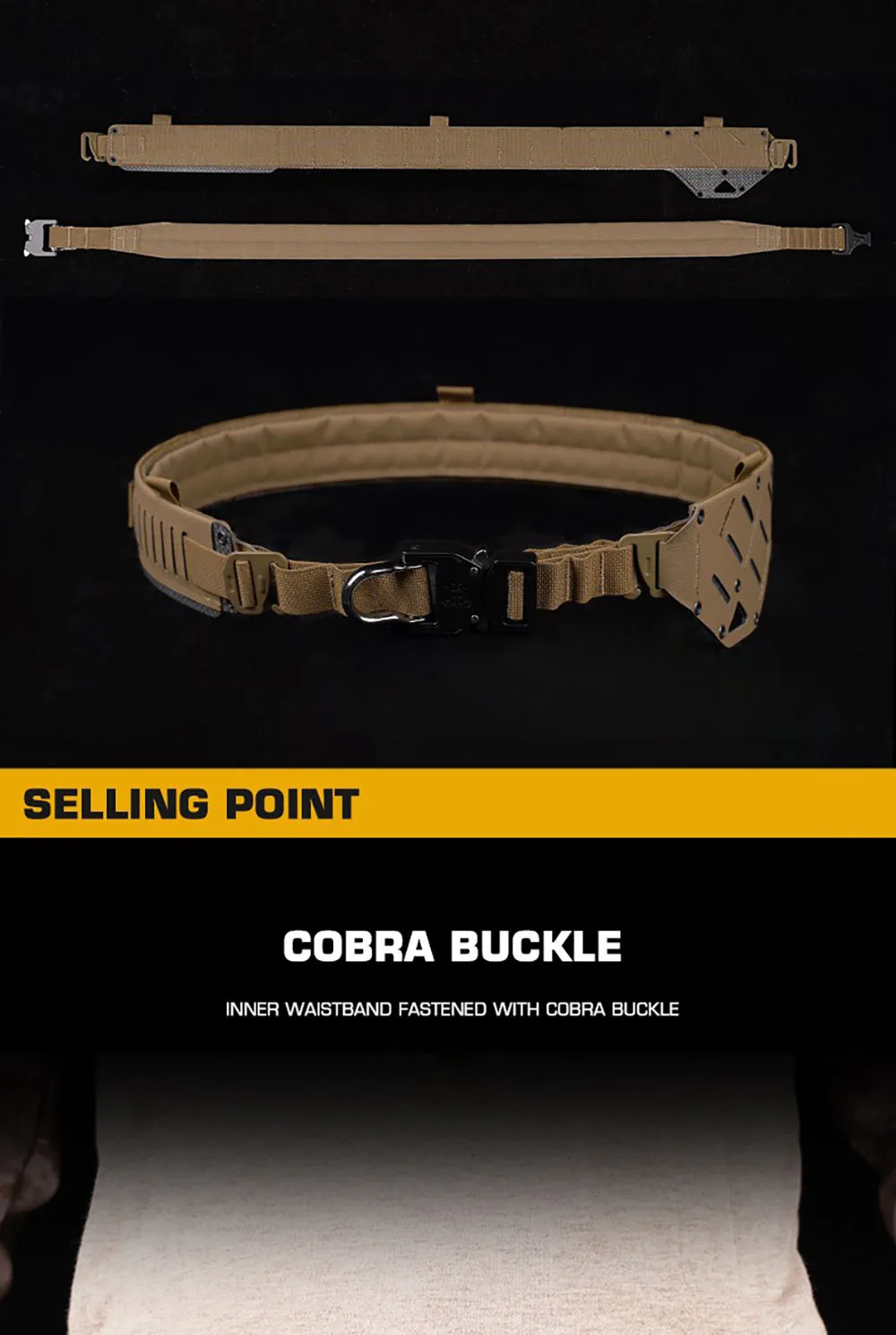 Configuración MOLLE del cinturón táctico