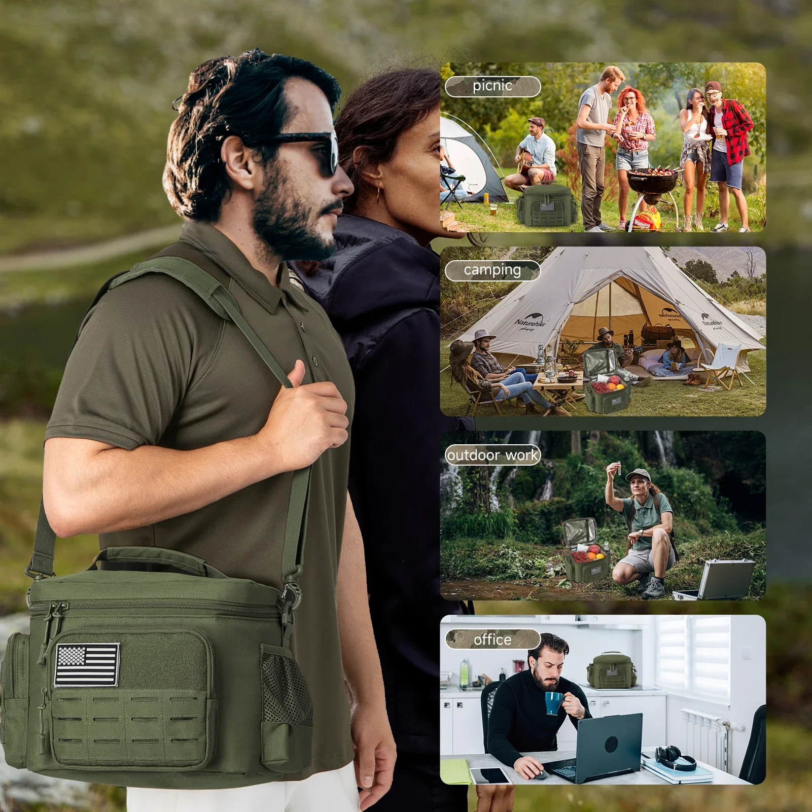 Fiambrera táctica isotérmica para camping y trabajo - imagen 5