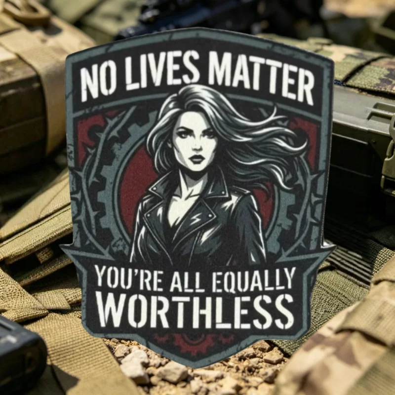 Parche táctico anime No Lives Matter con gancho y bucle para mochila - imagen 5