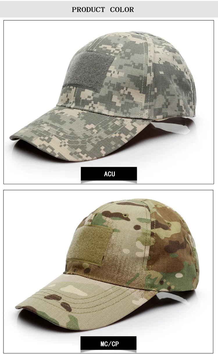 Gorra táctica camuflada en uso