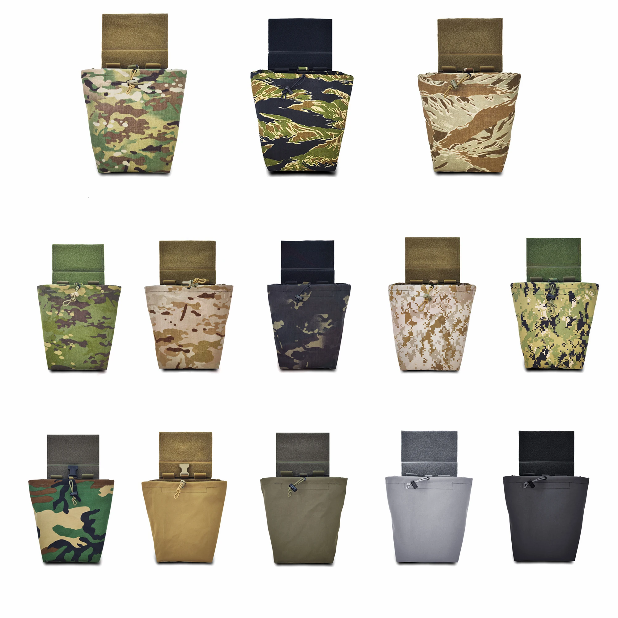 Bolsa táctica doble en tejido camuflaje