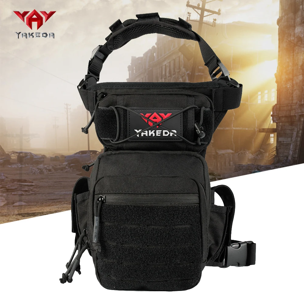 YAKEDA Bolso táctico de pierna ajustable y expandible con MOLLE - imagen 4