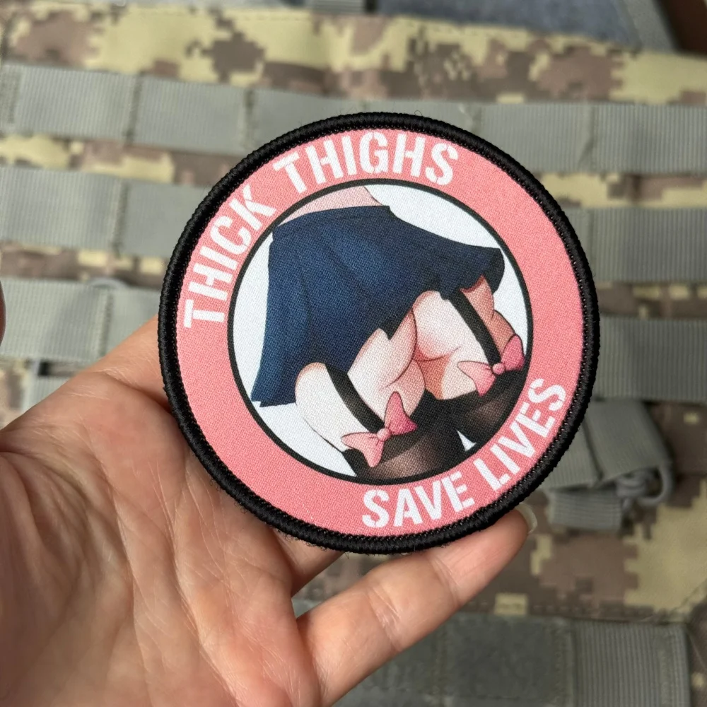 Parche táctico moral impreso diseño femenino con velcro y adhesivo