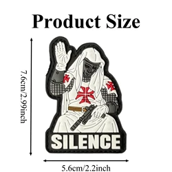 Parche táctico PVC Silence Caballero Templario con velcro