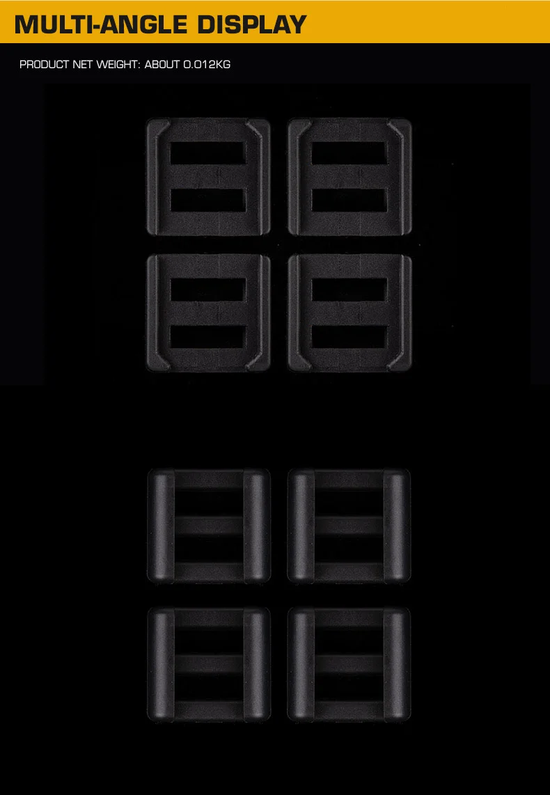 Clips de fijación para interruptor táctico negro