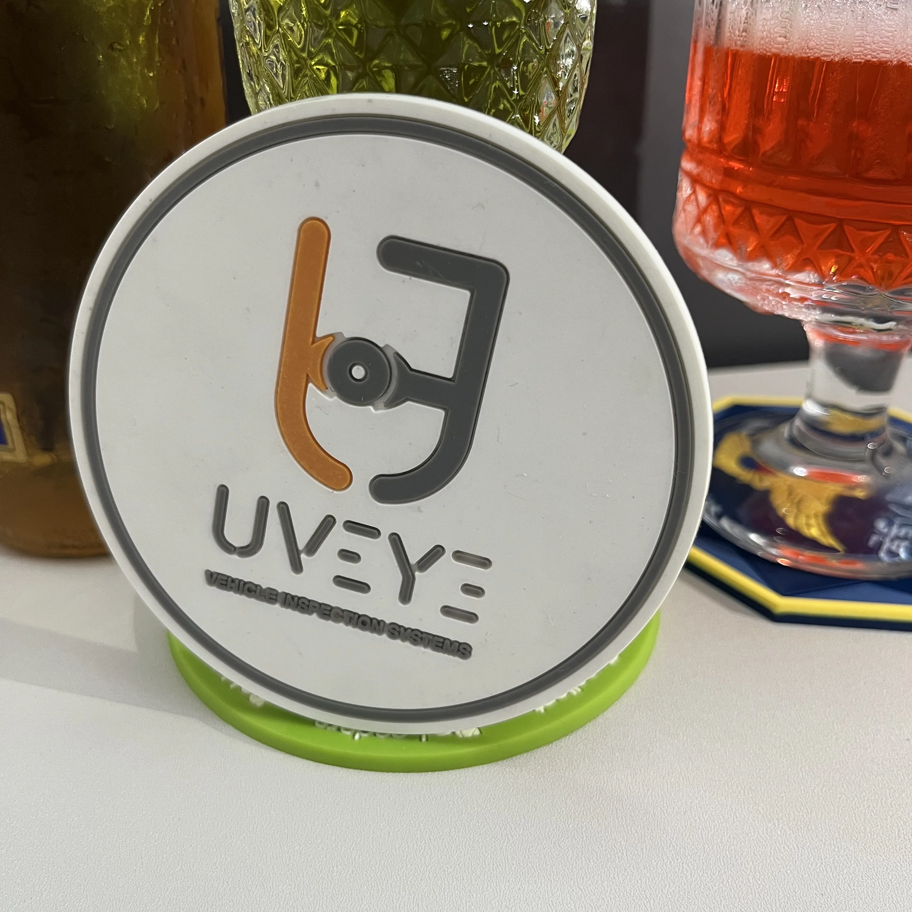 Posavasos redondos de PVC antideslizantes con logotipo personalizado - imagen 4