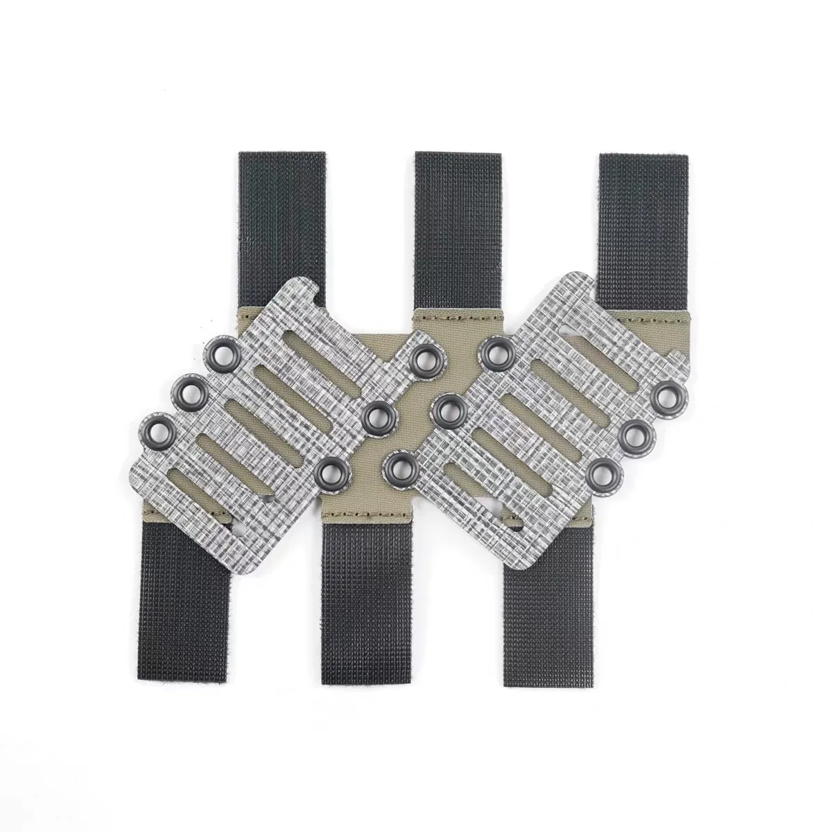 Placa adaptadora MOLLE doble fila 40° para cinturón táctico - imagen 3