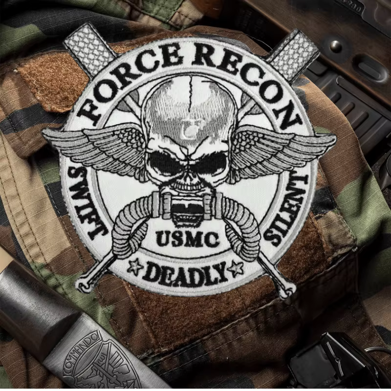 USMC Parche de moral bordado Ghost Force Recon Swift – Velcro - imagen 5