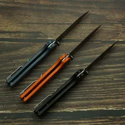 Navaja plegable JR4545 EDC 14C28N, hoja real G10 para camping