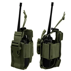 Bolsa táctica para radio MOLLE ajustable con colgante nailon
