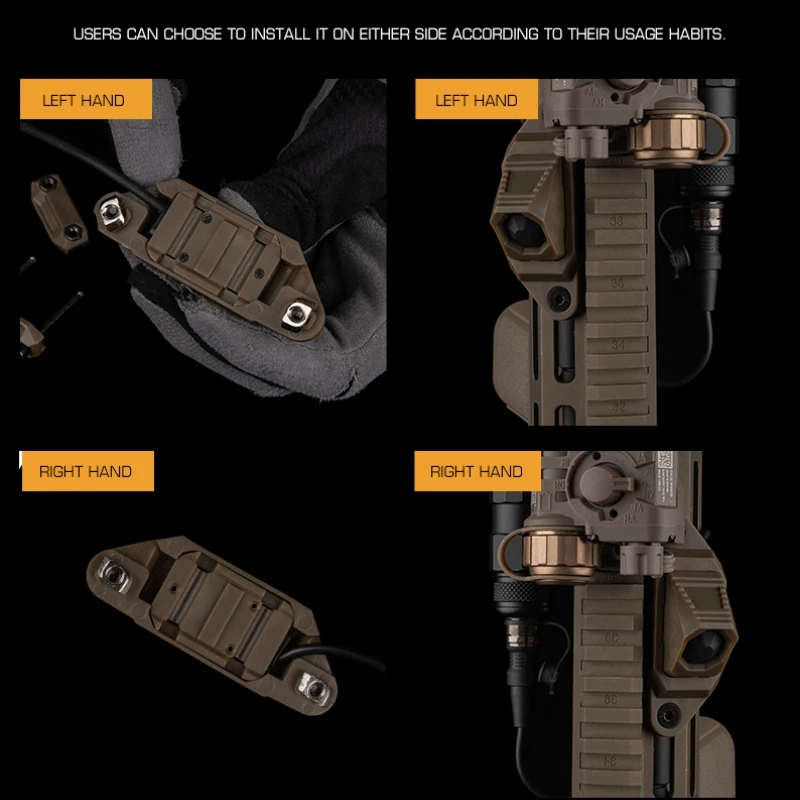 Interruptor táctico remoto para linterna Picatinny AR15 y láser PEQ15 conector Crane - imagen 4