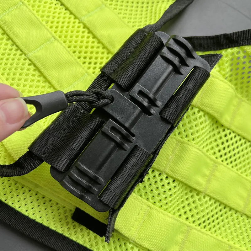 Chaleco táctico fluorescente amarillo liberación rápida seguridad - imagen 5