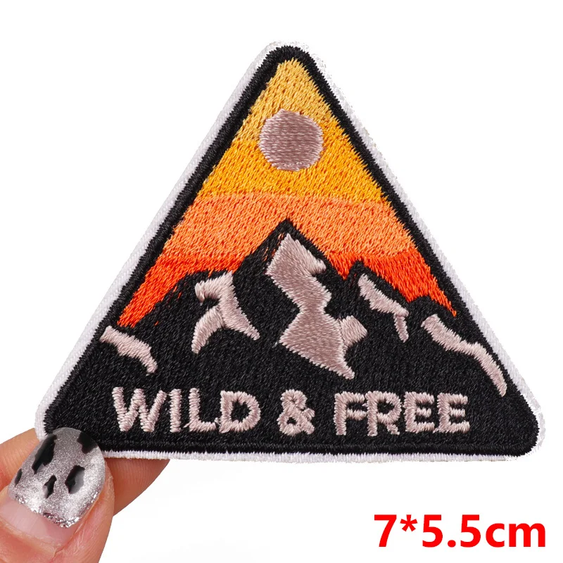 Parches termoadhesivos bordados aventura montaña camping para ropa